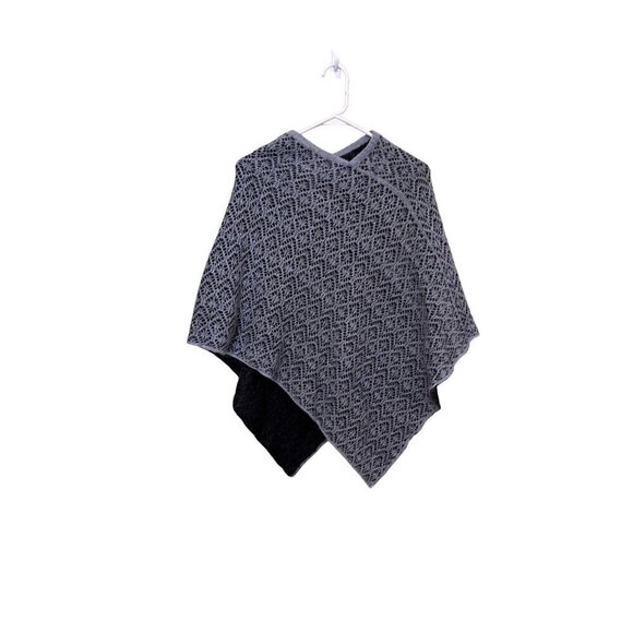 Handmade Italian Lace Knit Wool Blend Mohair Poncho Iperico One Size Fits All - Picture 1 of 7
